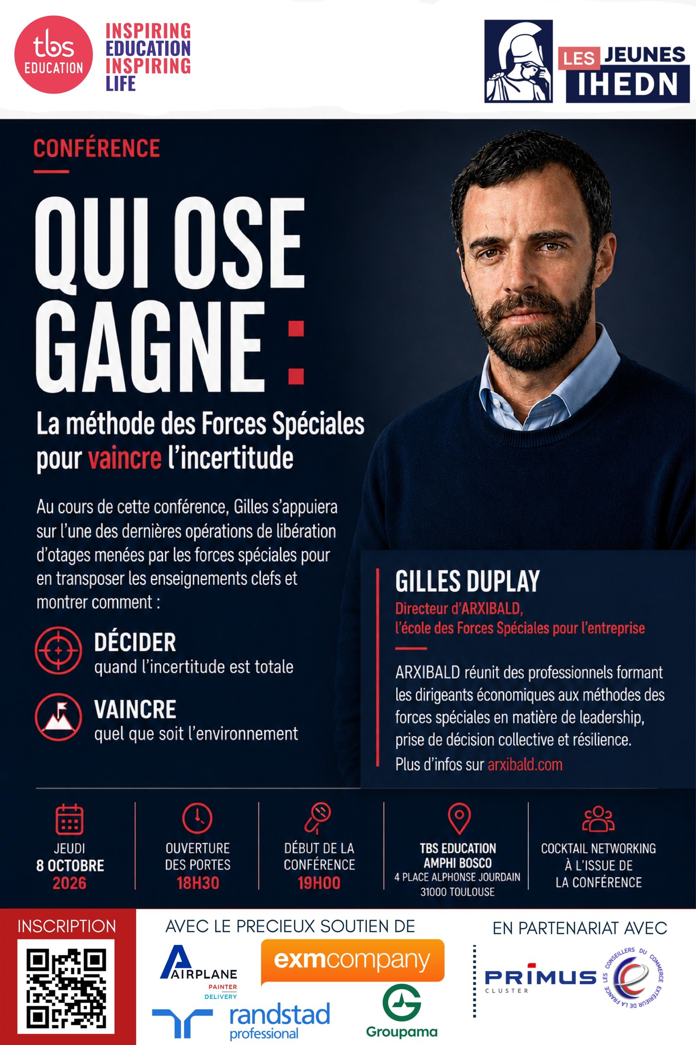 Conférence Gilles Duplay : Qui ose gagne, la méthode des Forces Spéciales